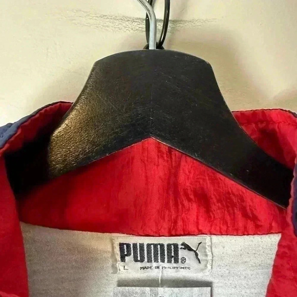 Vintage  Puma Colour Blocking Zip-up Light Jacket Large - Picture 5 of 6